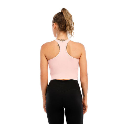Sports Vest Women's Running Yoga Fitness Sports Bra  Simple Shoulder Strap Sports Vest